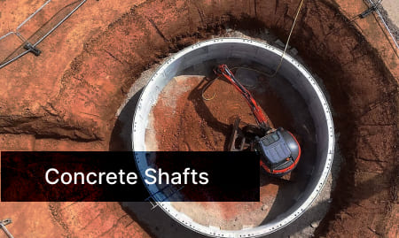 concrete shafts for slab concrete