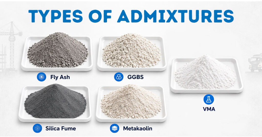 types of admixtures in concrete