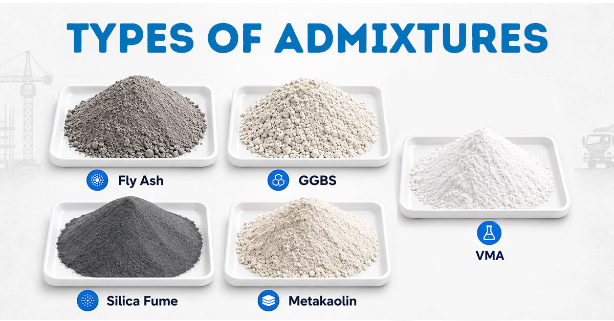 types of admixtures in concrete